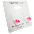 Pink Crystal Drop Earrings